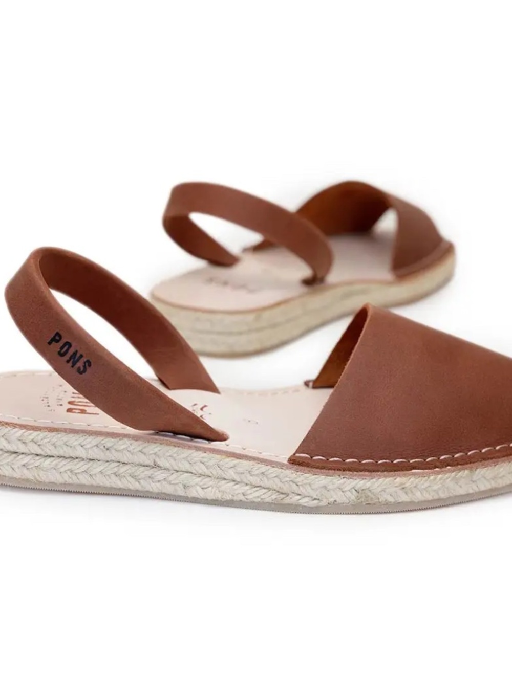 NIB Pons Shoes - Classic Espadrille Brown Size 9 - Picture 2 of 7